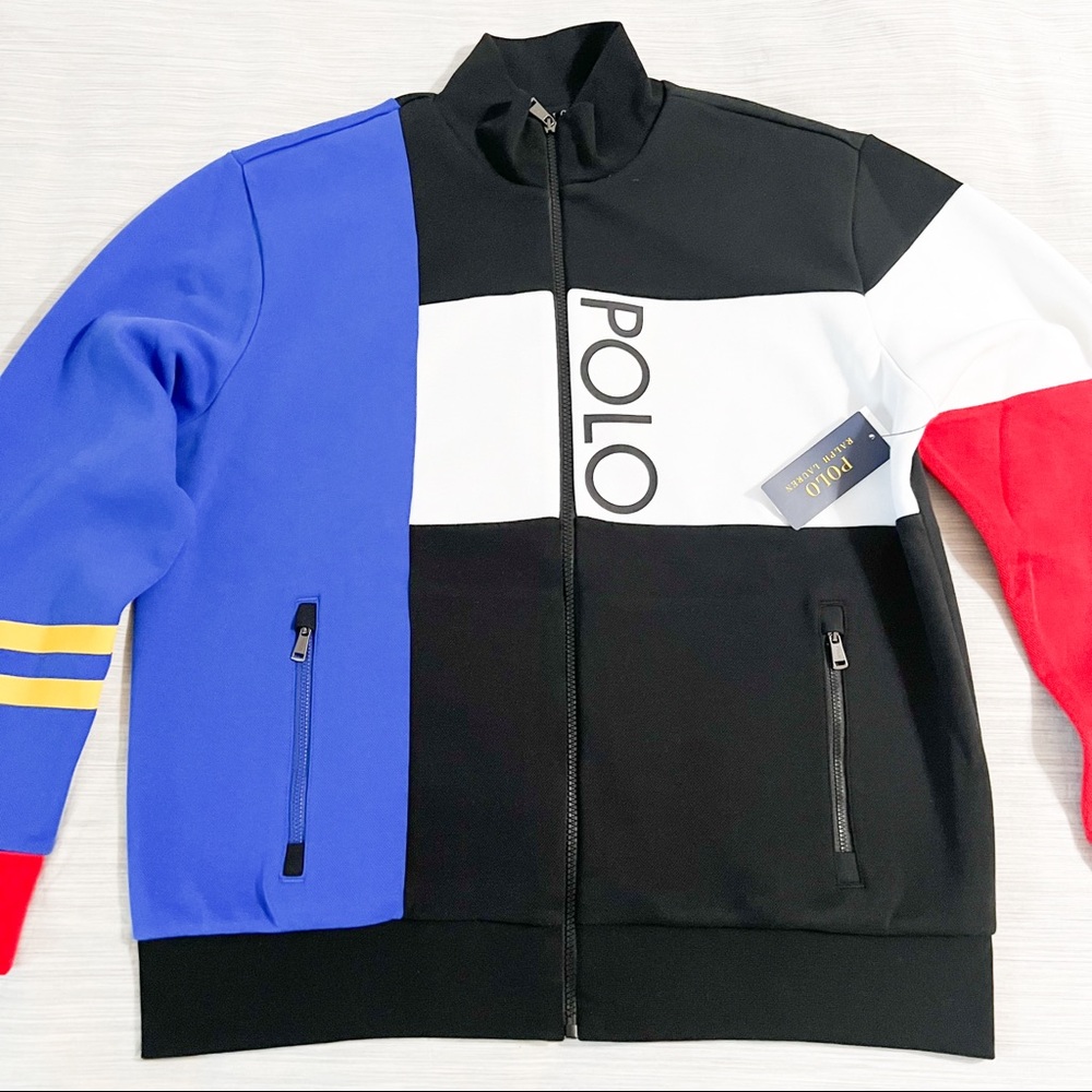 Polo Ralph Lauren POLO Colorblock Mesh Track Jacket - Picture 2 of 14